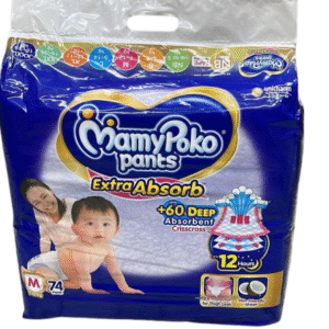 MamyPoko Pants Extra Absorb Diapers – M Size (74 Pants)