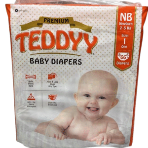 Teddyy Premium Baby Diapers NB Size - 66 Diapers